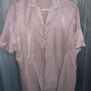 Men's Pink Short Sleeve Shirt